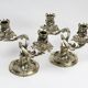 Pair of Christofle candlesticks 19th century – Trianon model silver-plated bronze