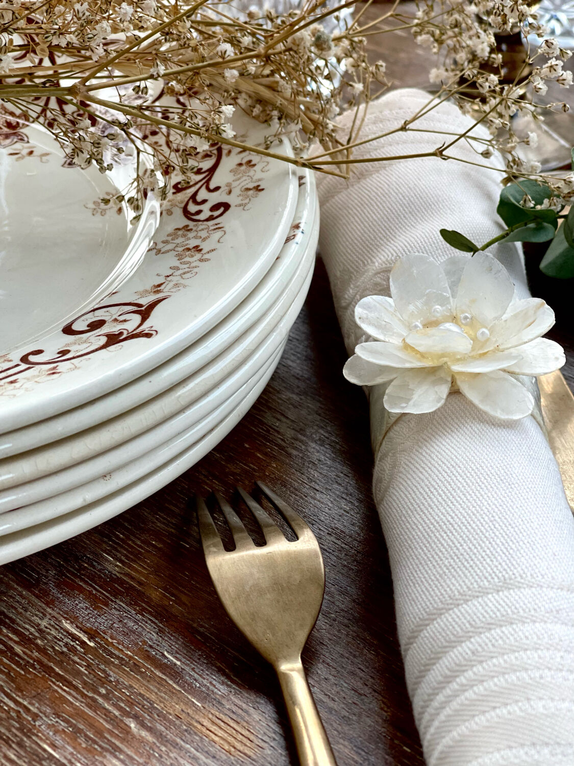 6 old plates in iron earth.