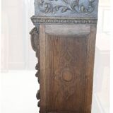 Richly carved solid oak bookcase