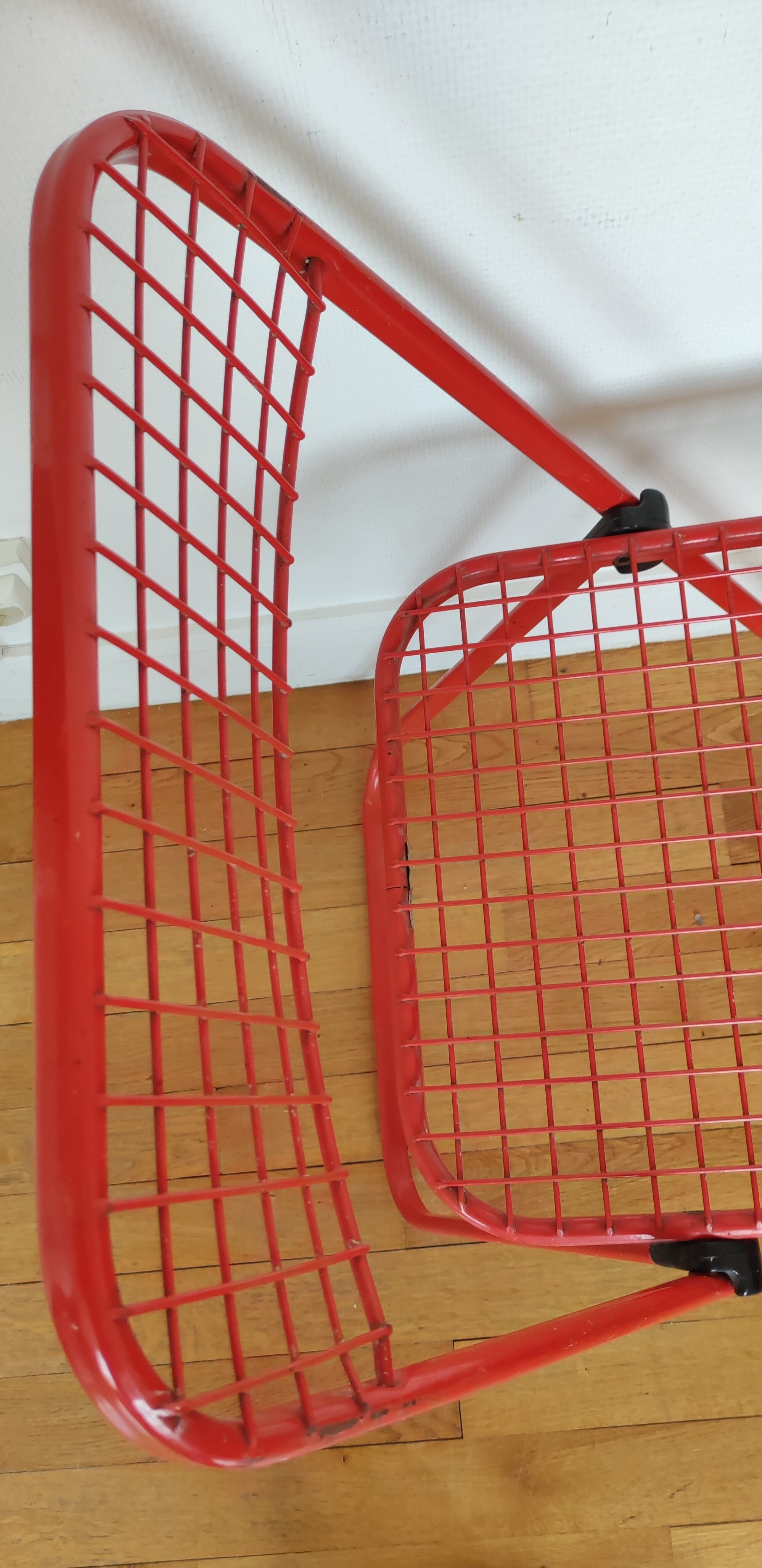 Pair of folding chairs Talin metal red