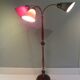 Lampadaire 1950 avec 3 abat-jours colorés