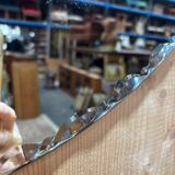 Round Art Deco mirror from the 1940s/50s with a bevelled edge.