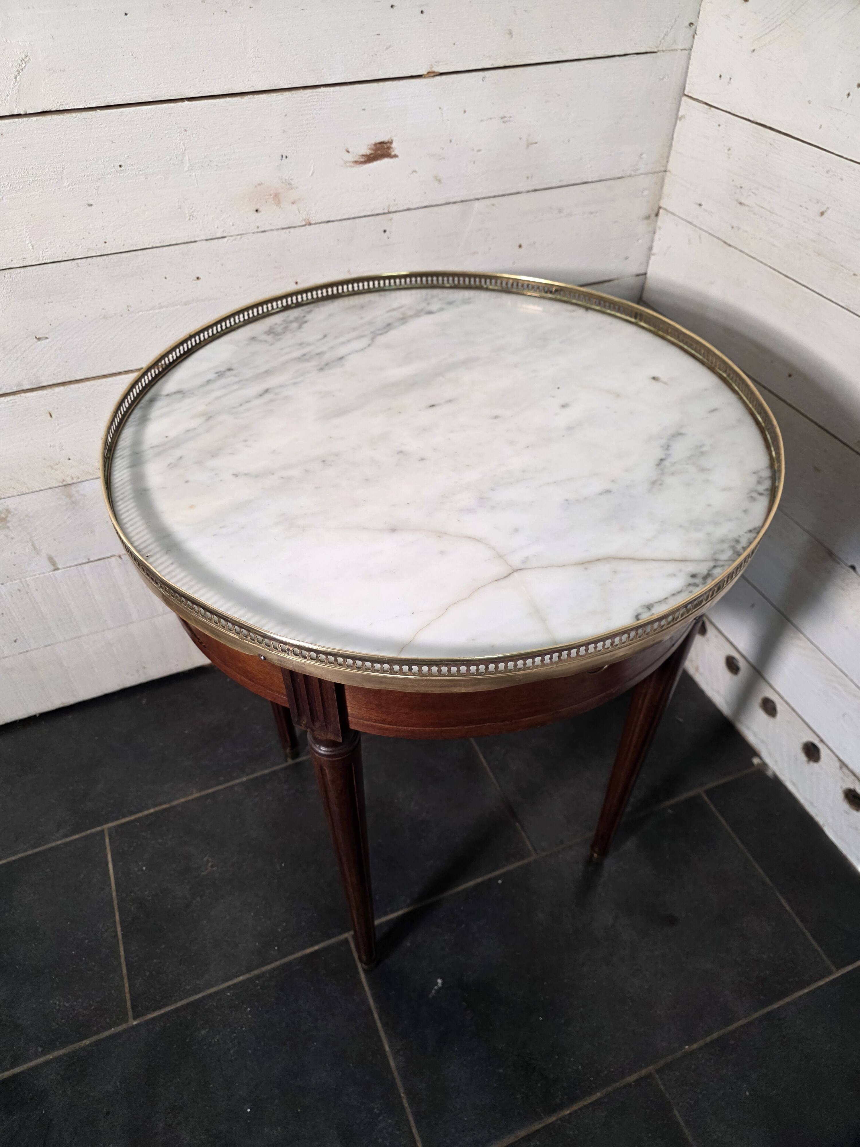 Louis XVI style bouillotte table in mahogany