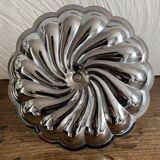 Tiered stainless steel serving platter