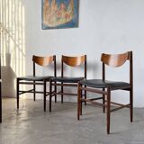 Set of 4 Italian chairs by Gianfranco Frattini.