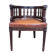 Louis XVI style office armchair in mahogany and leather