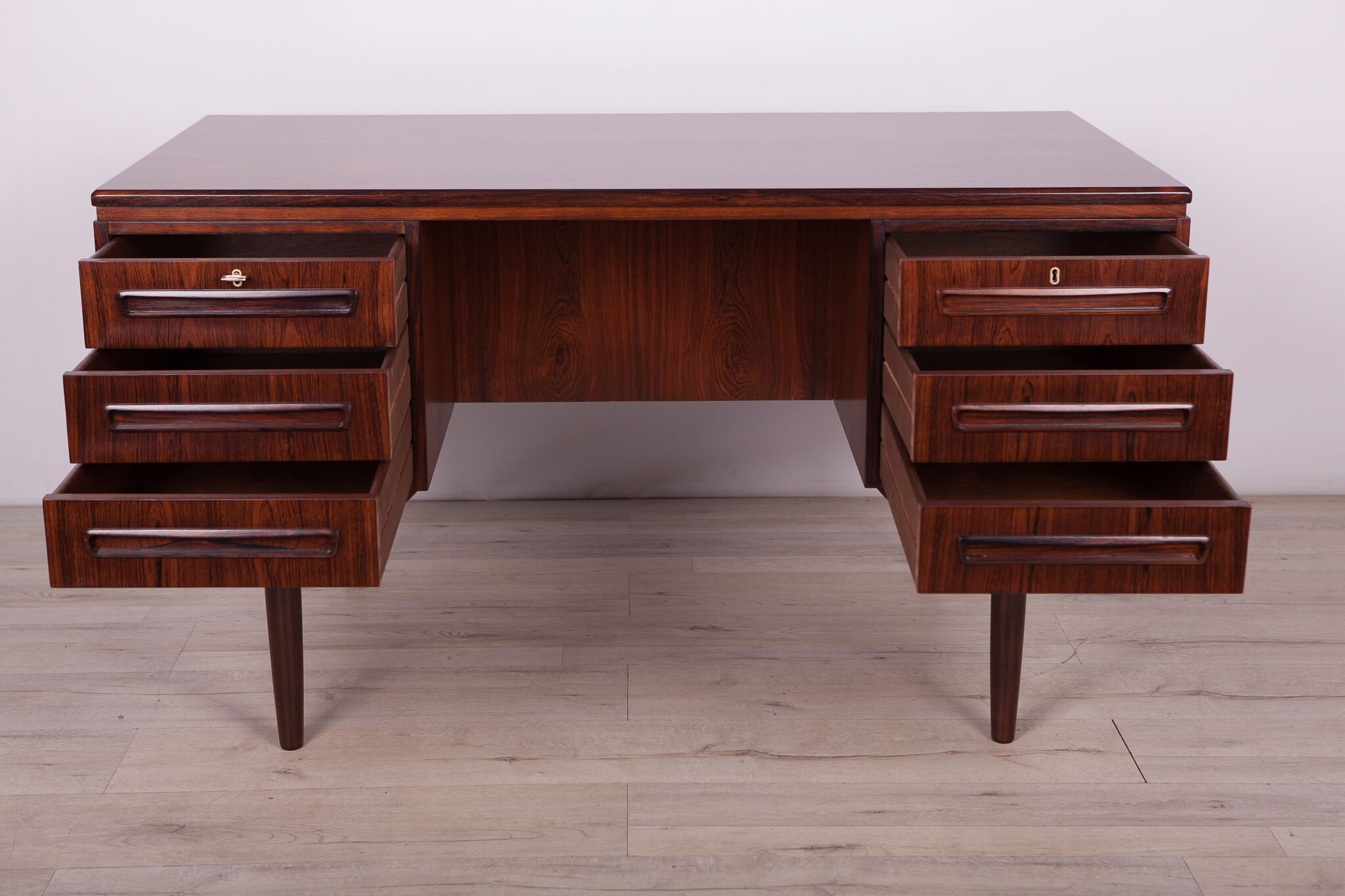 Rosewood desk by J. Svenstrup for A.P Mobler, 1960s