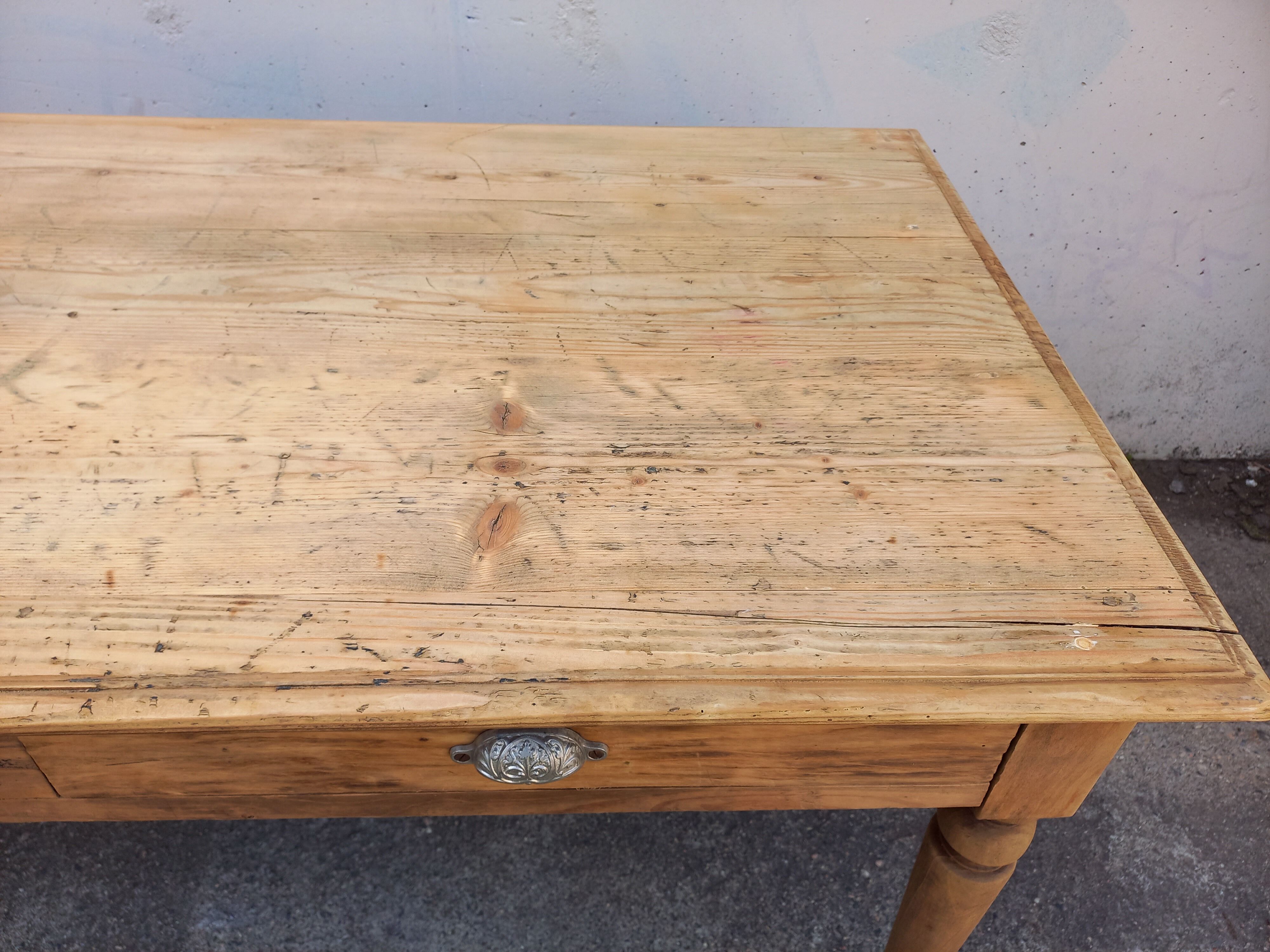 Table de ferme ancienne 200 cm
