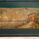 Rare Venetian Napoleon III period rest bench in cast iron and sheet metal