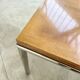 Italian walnut and chrome dining table with 4 drawers