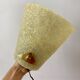 Wall lamp in yellow plexi and golden metal 60s-70s