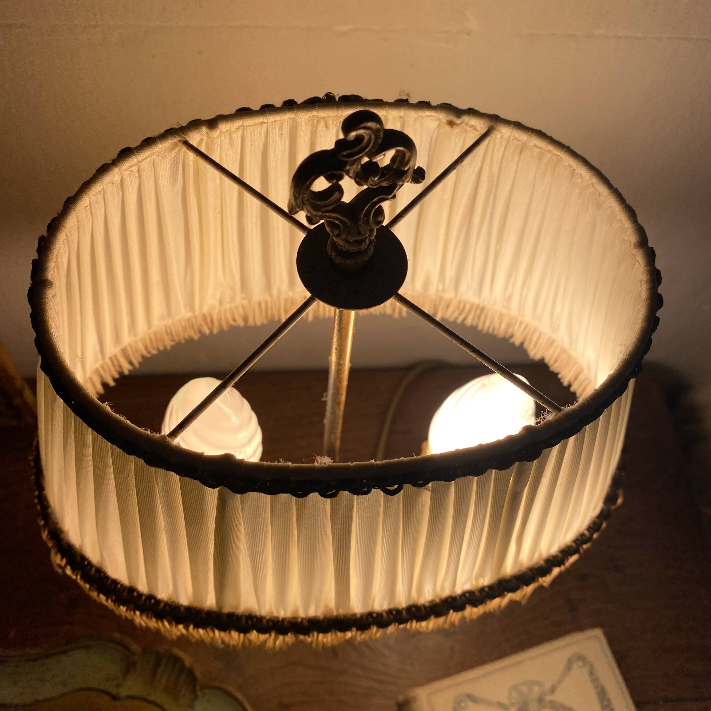 2-light brass hot water bottle lamp