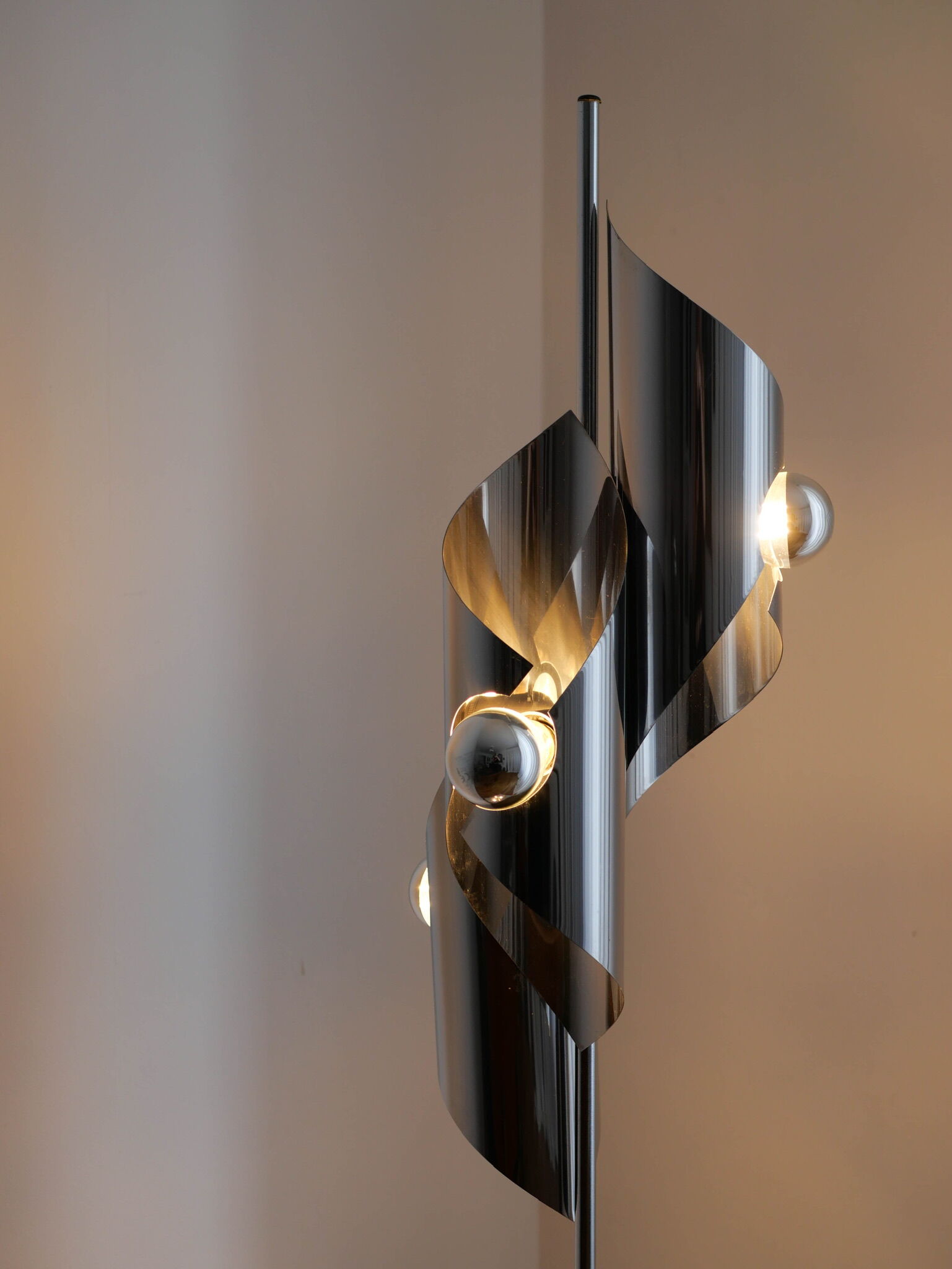 Vintage floor lamp chrome spoutnick