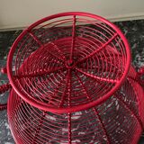 Red wired metal fruit basket