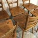 Set of 6 solid beech chairs by Adolf Schneck