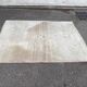 Vintage beige handwoven wool rug 175x235.