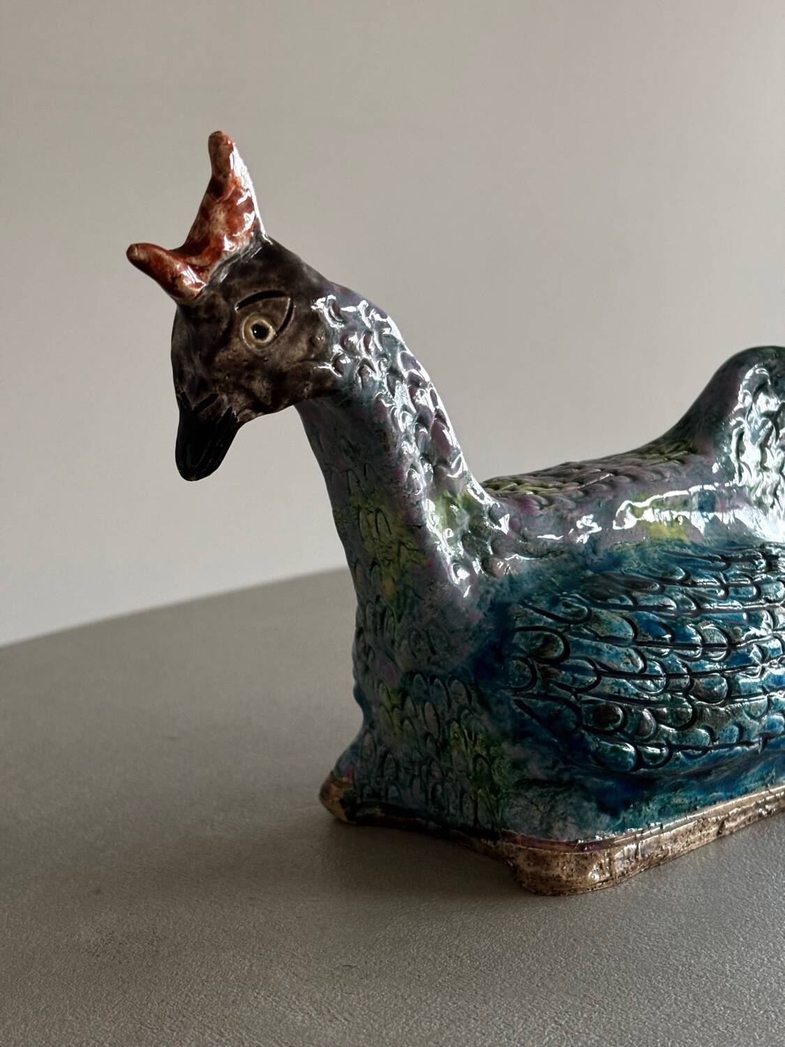 Decorative glazed ceramic sculpture – Tasiaux, Huy