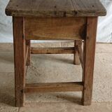 Raw wooden workshop stool