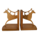 Pair of zoomorphic reindeer wooden bookends