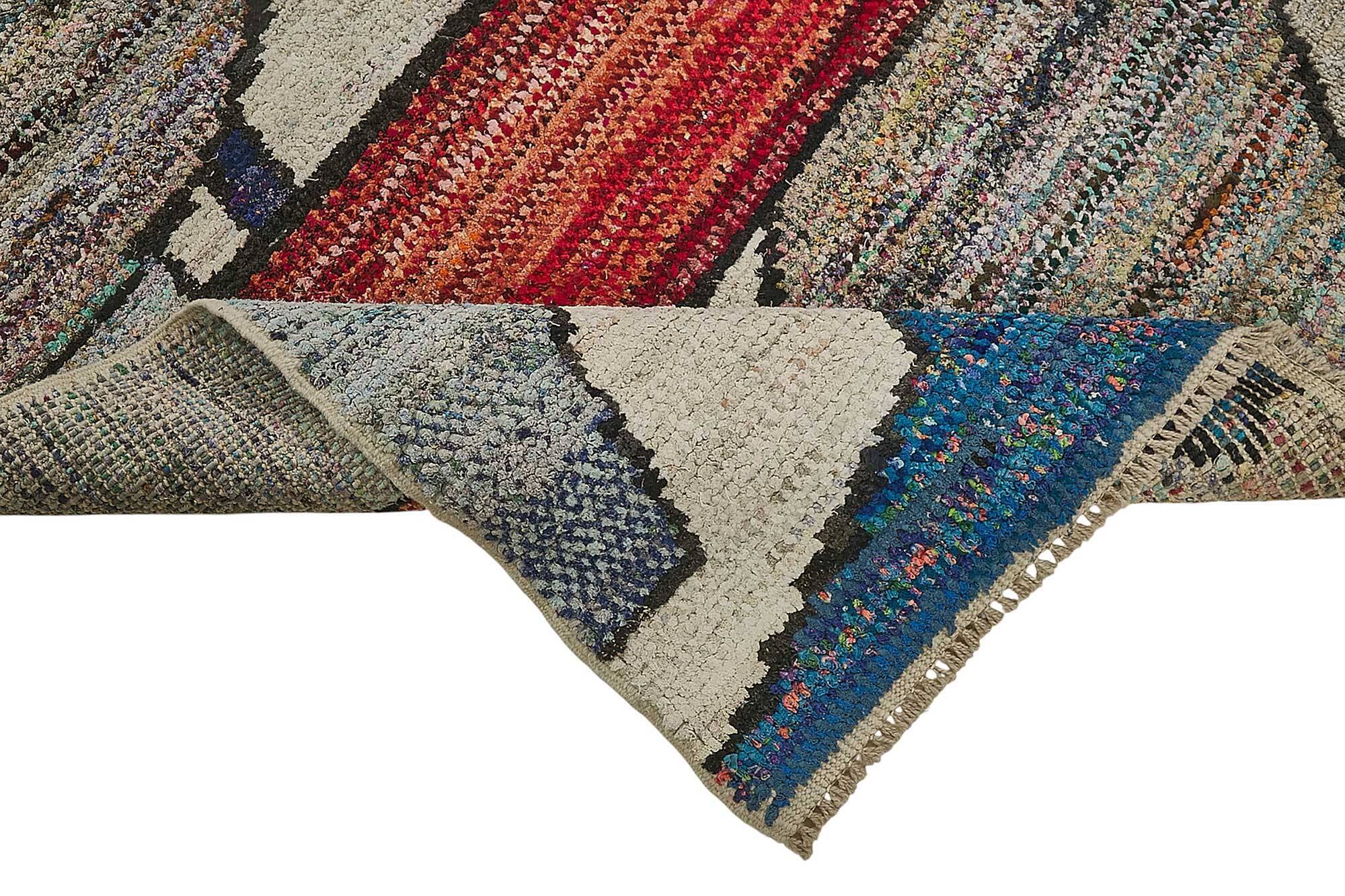 Handwoven Turkish Recycled Boho Rug 197 cm x 307 cm