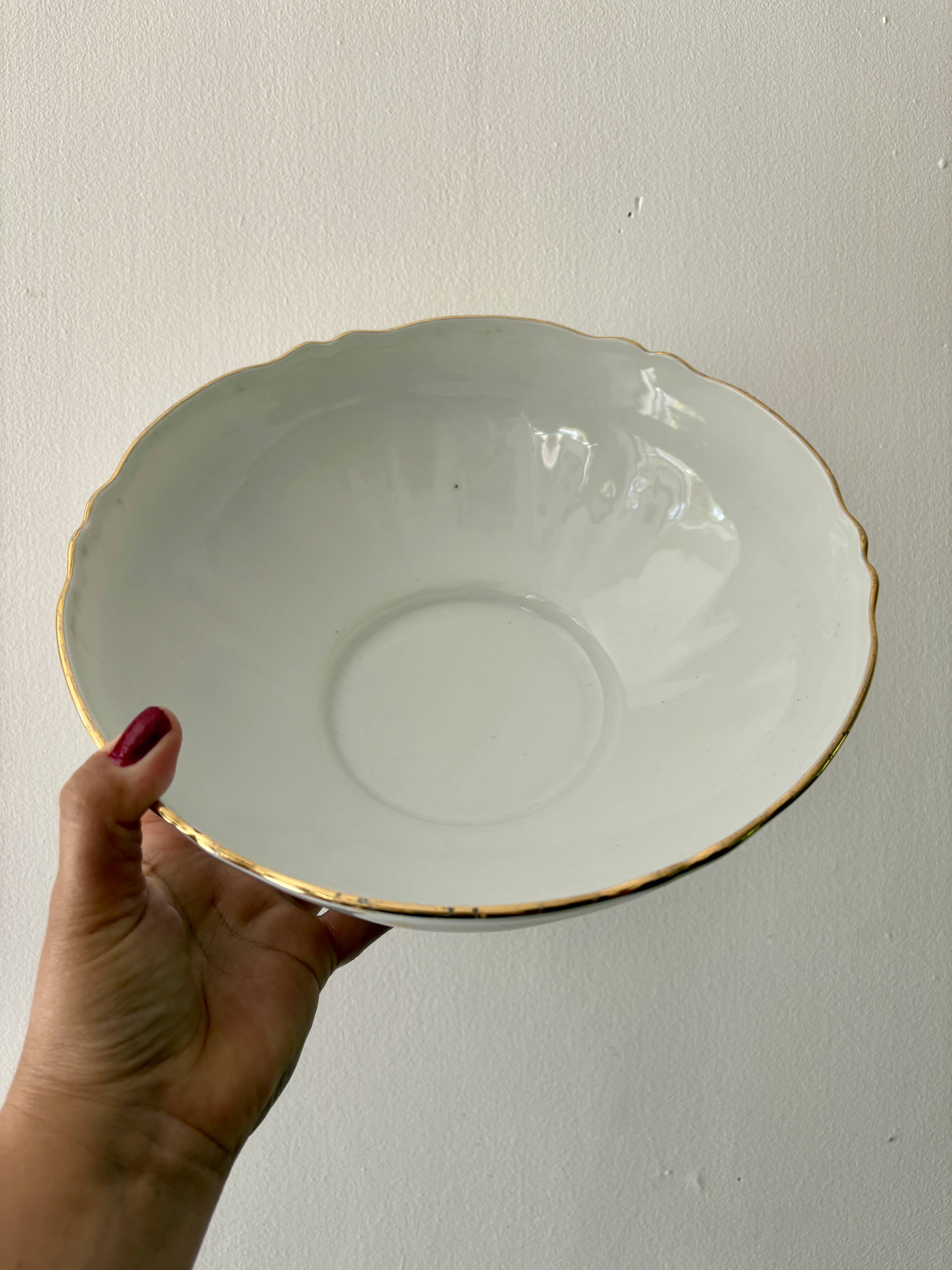 Vintage Limoges porcelain salad bowl