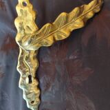 Large bronze door handle with cover plate