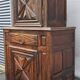 Louis XIII style two-piece recessed high wardrobe
