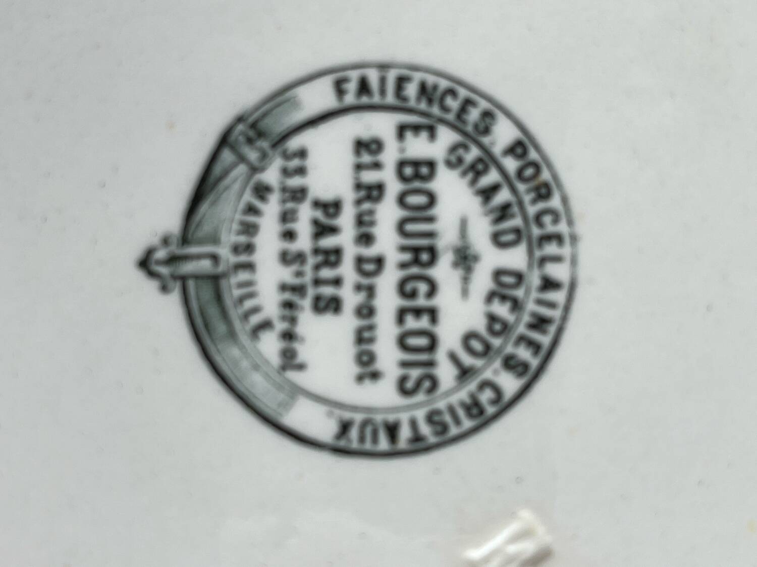 2 Émile Bourgeois iron earthenware flat plates