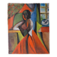 Expressionist Woman Cubist Portrait Painting