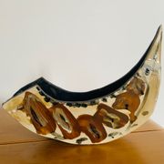 Sculptural bird bowl in glazed ceramic