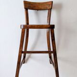 High chair in varnished wood 50s
