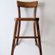 High chair in varnished wood 50s
