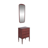 1970s low-sideboard and mirror entrance set, Sweden