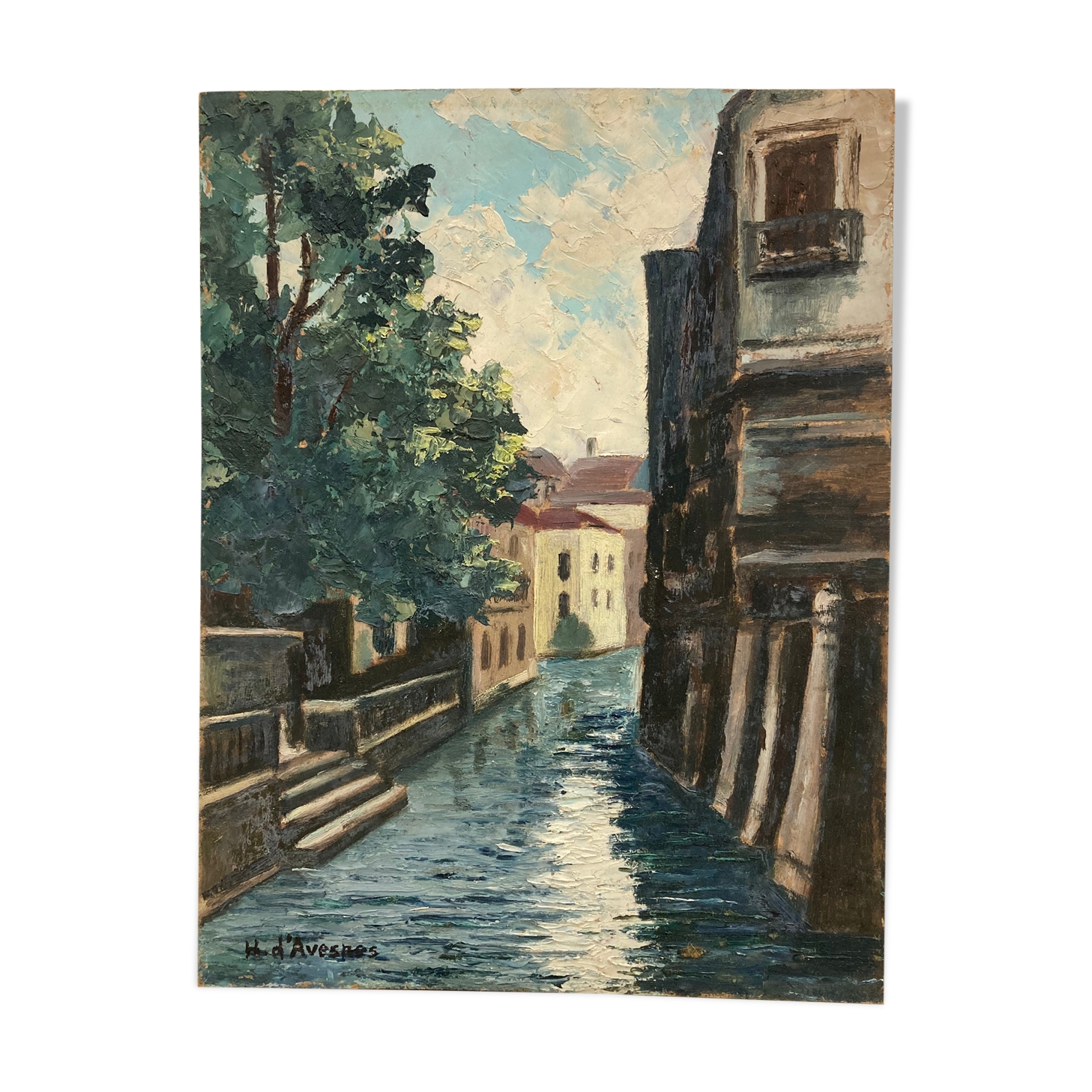 Vintage stream panel oil