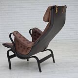 1970s, Swedish design by Bruno Mathsson, model "Pernilla",  leather.