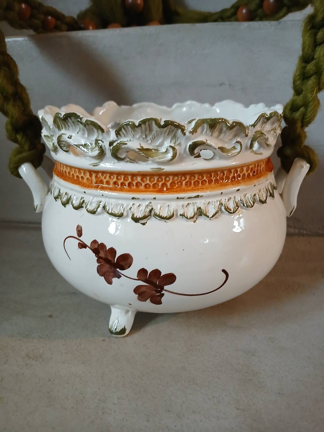 Vintage hanging plant holder