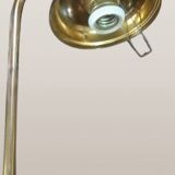 Lampes de table Art Déco vintage en laiton et verre opalin, années 70. Lot de 2.