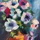 Oil on canvas "Bouquet of Flowers" signed Paumier