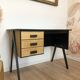Bureau des années 50/60 aux pieds compas, revisité