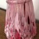 Vase verre de clichy moucheté  rose