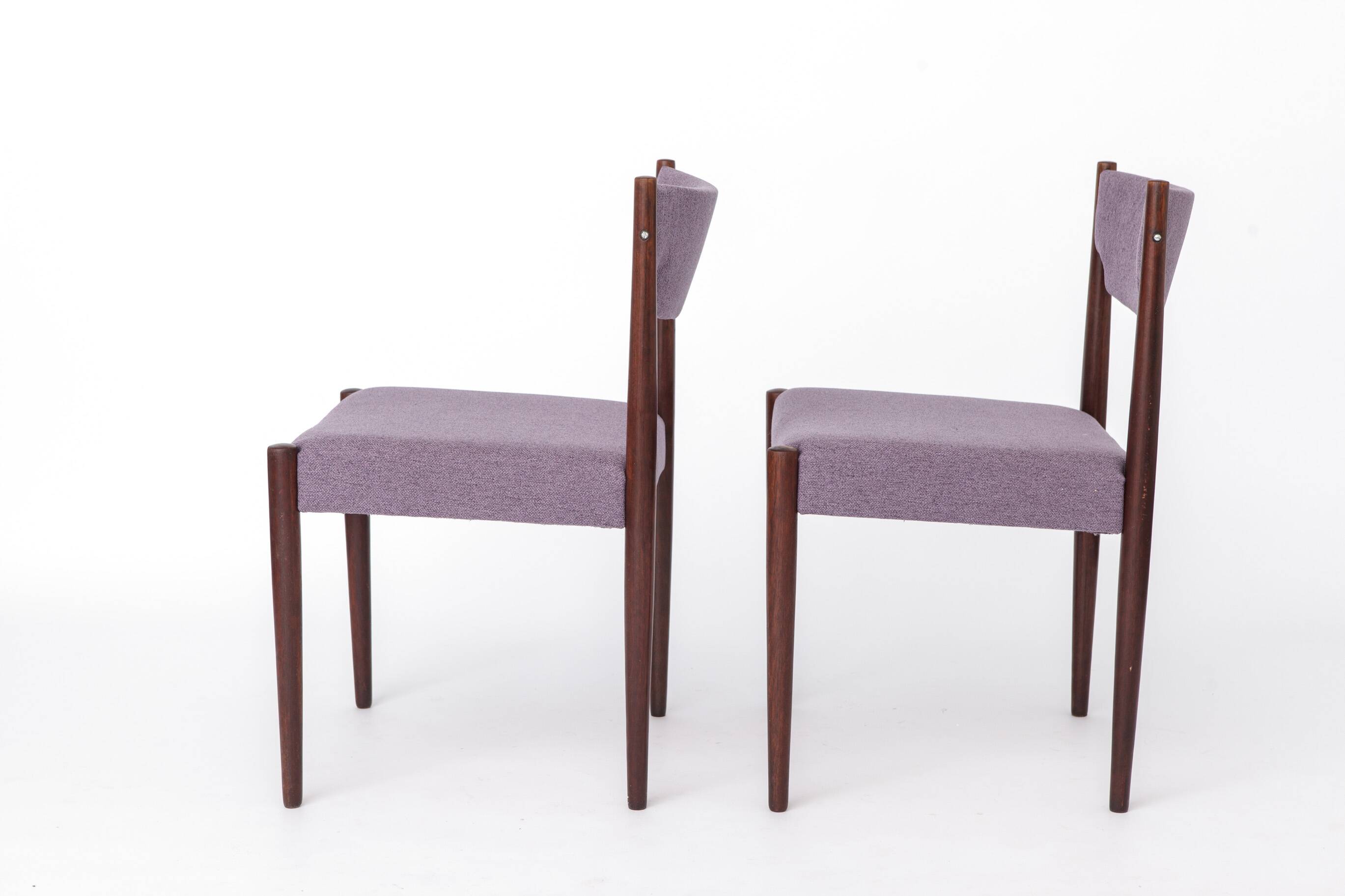 Chaises de salle à manger vintage par lot de 2, Allemagne années 1960, bois de hêtre teinté foncé