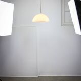 Italian space age beige plexiglass pendant lamp, 1970s