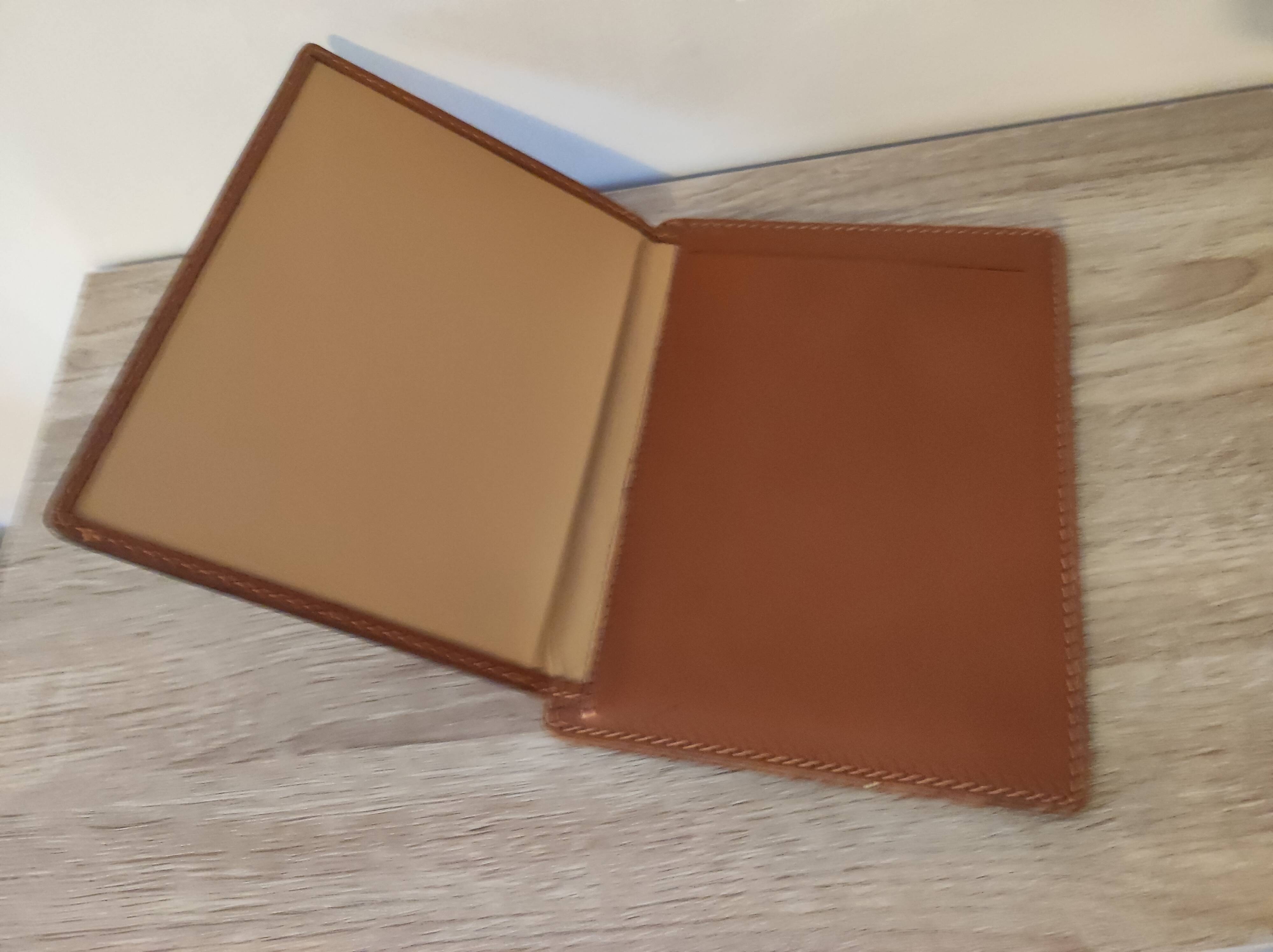 Set accessories office set quilted leather