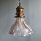 Pair of Holophane wall lamps in grooved glass, 1920s-30s