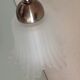 Bedside lamp in metal and frosted glass art deco style