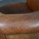 Fauteuil club en cuir de mouton robuste