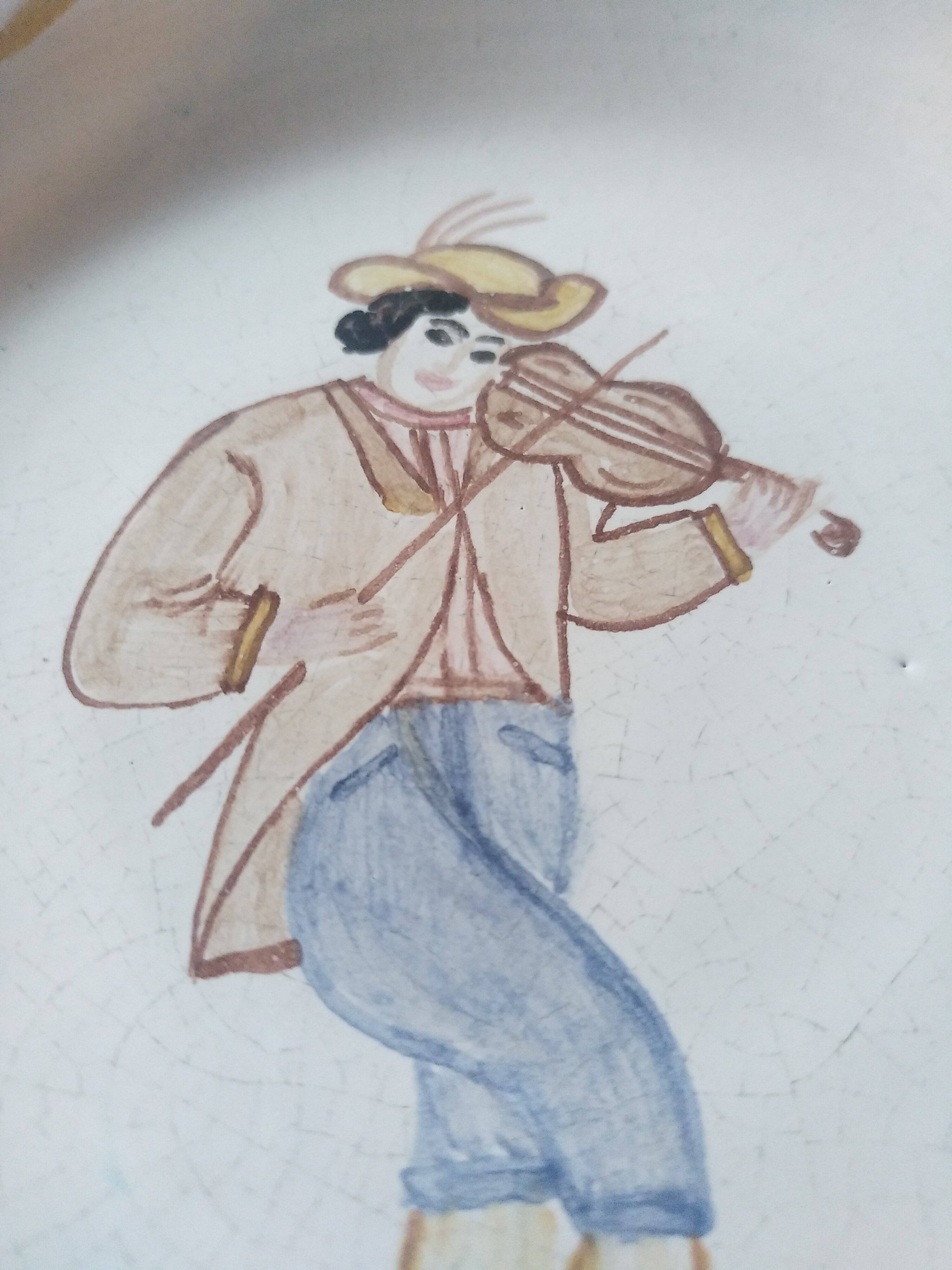 Ceramic plates. 70s/80s Work inspired by the 16th and 17th centuries.