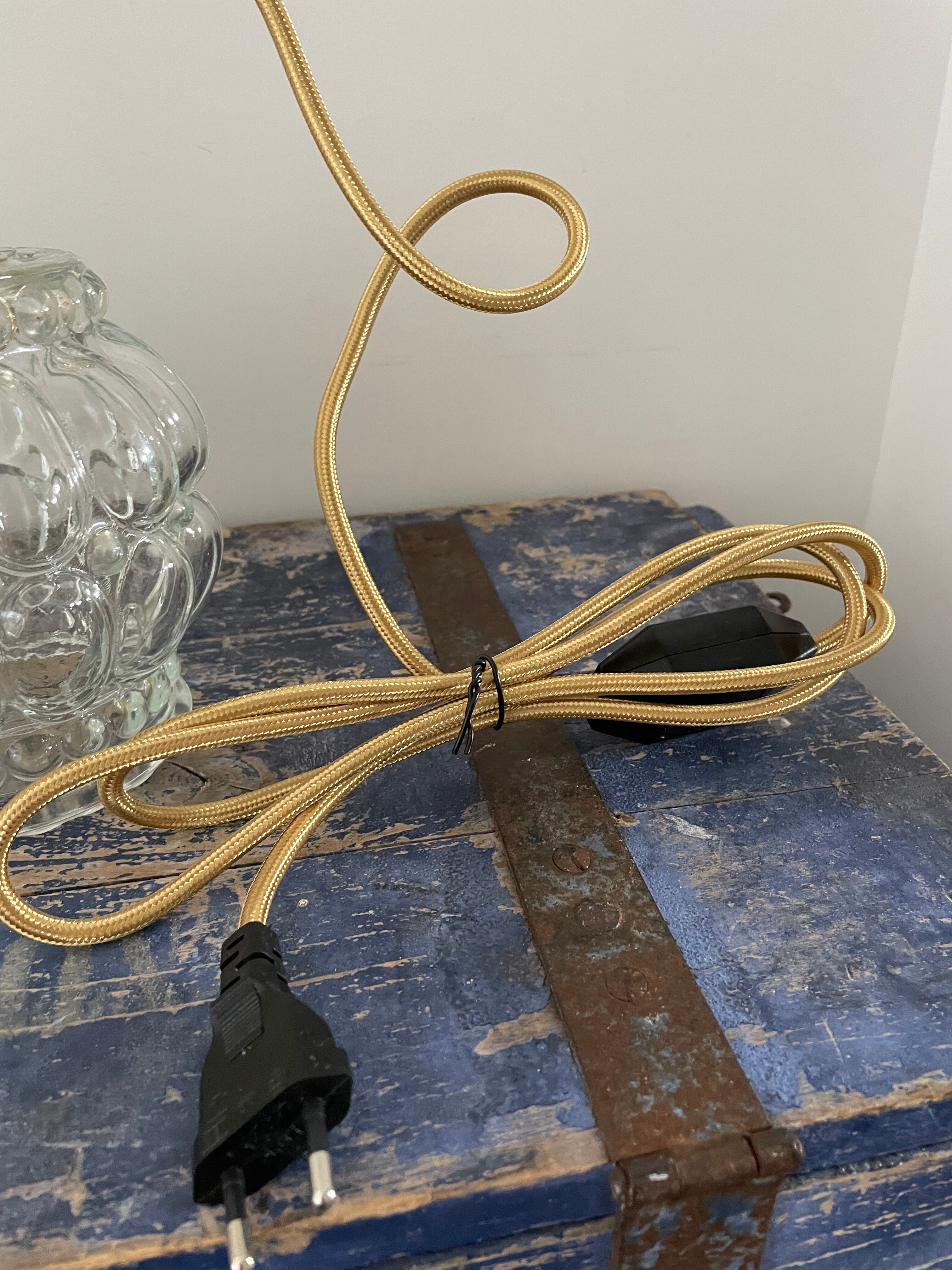 Set of two electrified chiseled glass walking lamps