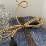 Set of two electrified chiseled glass walking lamps