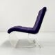 Fauteuil Space Age en plexiglas avec coussin mauve, 1970